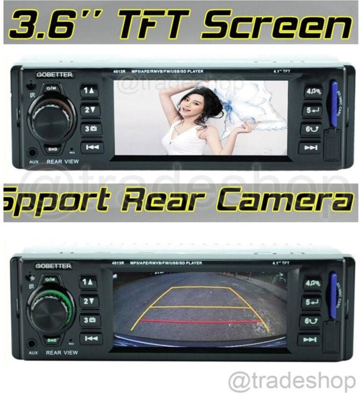 Trade Shop - autoradio lcd-display 3,6' hd usb sd audio MP5-3310R für rückfahrkamera -