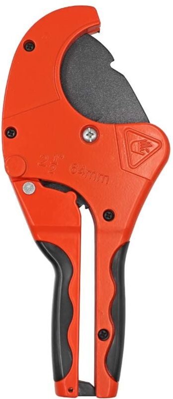 Mehrschichtiger PVC-Rohrschneider, Edelstahlklinge für PVC-PPR-PE-Rohrschneidewerkzeug 63 mm mit Gummigriff