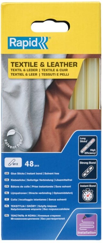 Klebesticks Textil und Leder Ø 12 x 190 mm 48 Stk. Schachtel Rapid