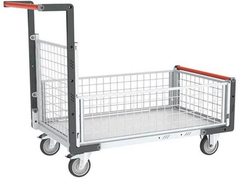 Modularer Plattformwagen mit Gitter - Behälter 965 x 555 mm - Tragfähigkeit 250 kg - 806724246