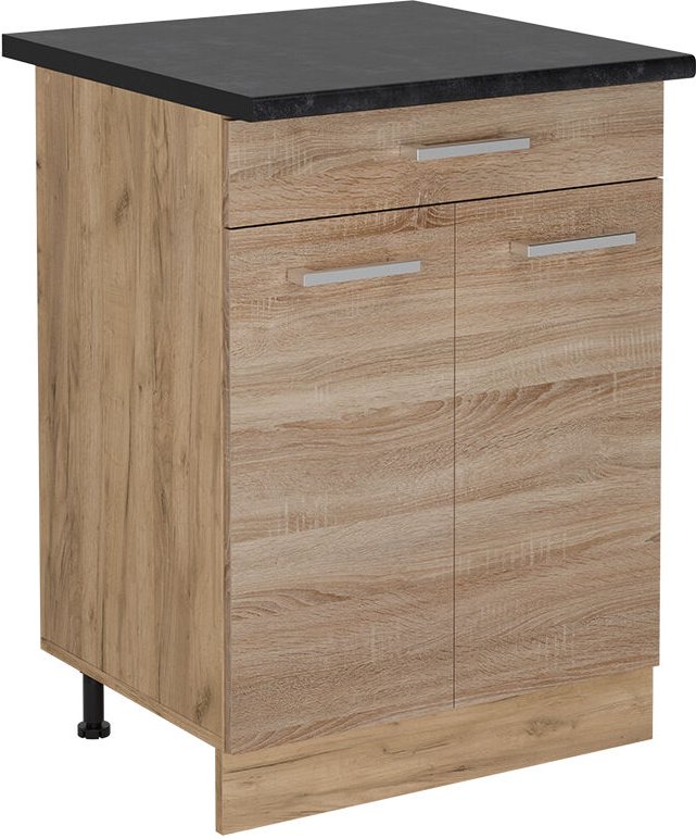 Thumbnail - Vicco - Küchenunterschrank R-Line, Sonoma, 60 cm mit Schublade, ap Anthrazit