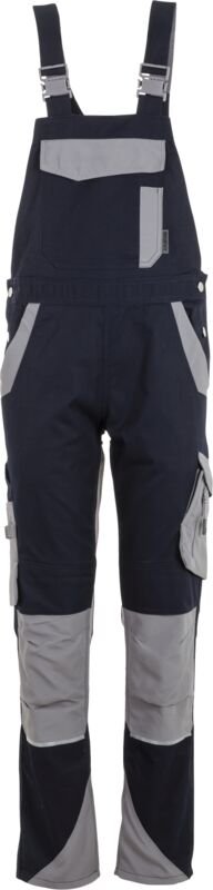 Thumbnail - Planam Norit Damen Latzhose schwarzblau/zink 40