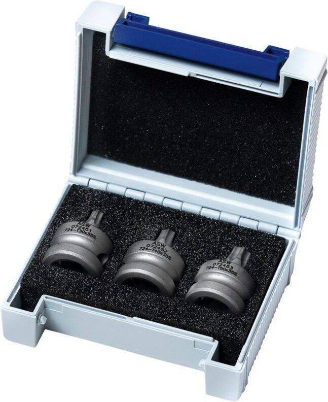 Kraft- Schraubenddrehersatz 1/2' 3-tlg. T30-T50 Shorty - ASW