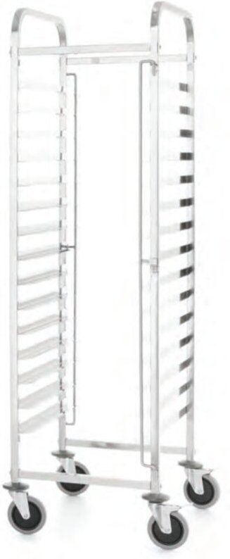 Transportwagen zum Transportieren von Catering-Tabletts 15x 600x400 mm Kitchen Line - Hendi 813287