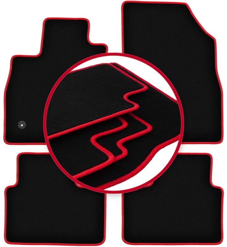 CARLUX-RED Autofußmatten für: Renault Talisman Limousine, Grand Tourer, Kombi (2015-)