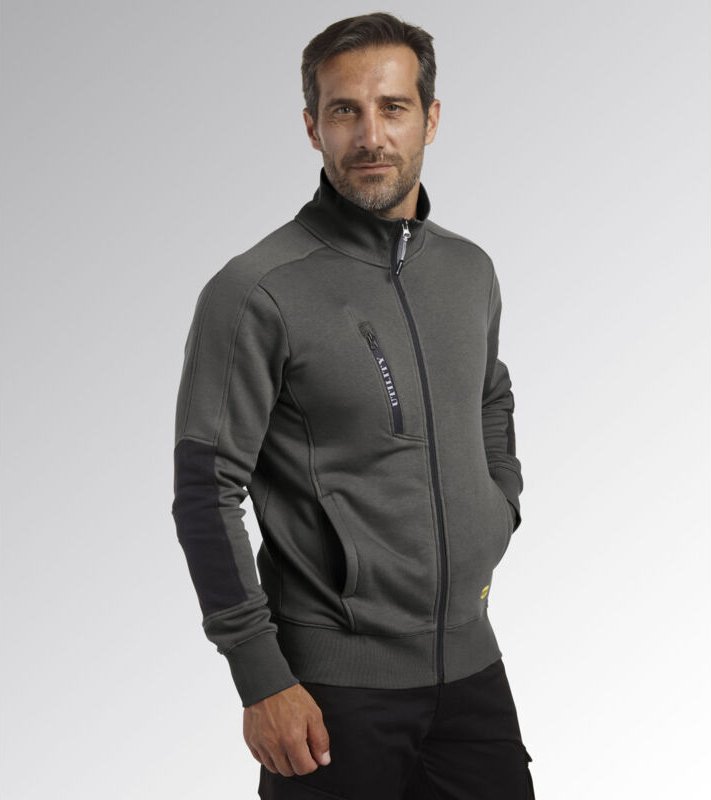 Utility Sweatshirt fz Litework Arbeitssweatshirt - s - Grau - Diadora
