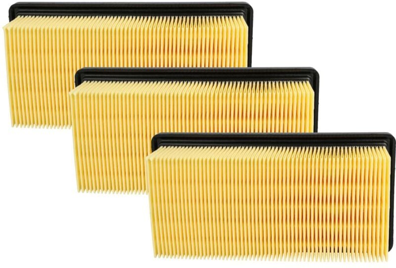 vhbw 3x Flachfaltenfilter kompatibel mit Kärcher WD 7.700, WD 7.500, WD 7.300, WD 7.200, WD 7.000, WD 7.800 Staubsauger ...