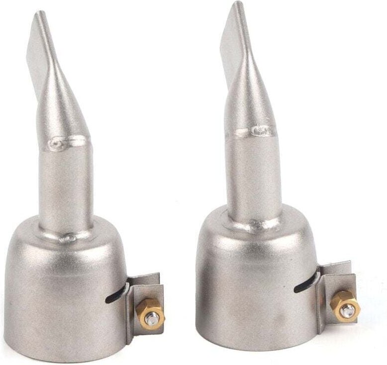 Ulisem Schweißpistolendüse, 2 Stück 120-Grad-Edelstahl-Heißluftpistolendüse, Flachdüsenschweiß-Heißluftpistolenzubehör, ...