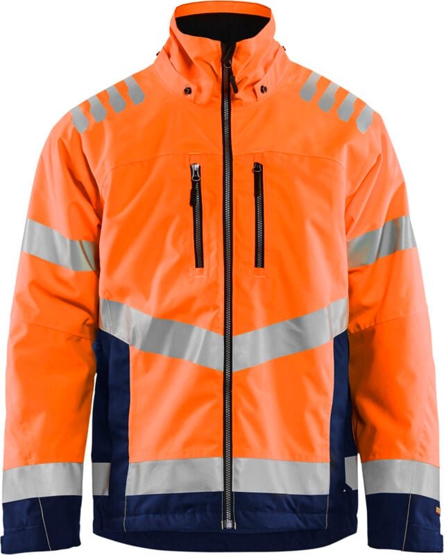 Thumbnail - Arbeitsjacke mit Futter, Hochsichtbarkeit 4780 – Neonorange/Navy L