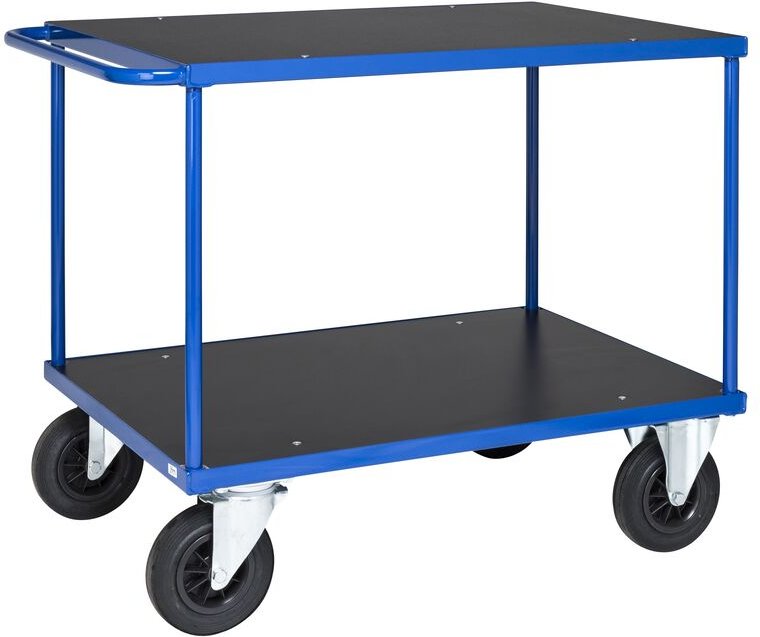Kongamek Tischwagen in blau 1110x700x870mm mit Schiebegriff, Gummibereifung und Bremse