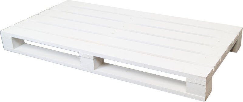 2er set Palette 120 x 60 x 13 cm - weiß