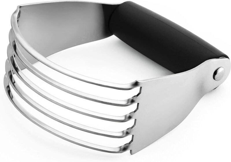 Tigrezy - Teigmixer, professioneller Teigschneider der Spitzenklasse mit robusten Edelstahlklingen, mittlere Größe, schw...