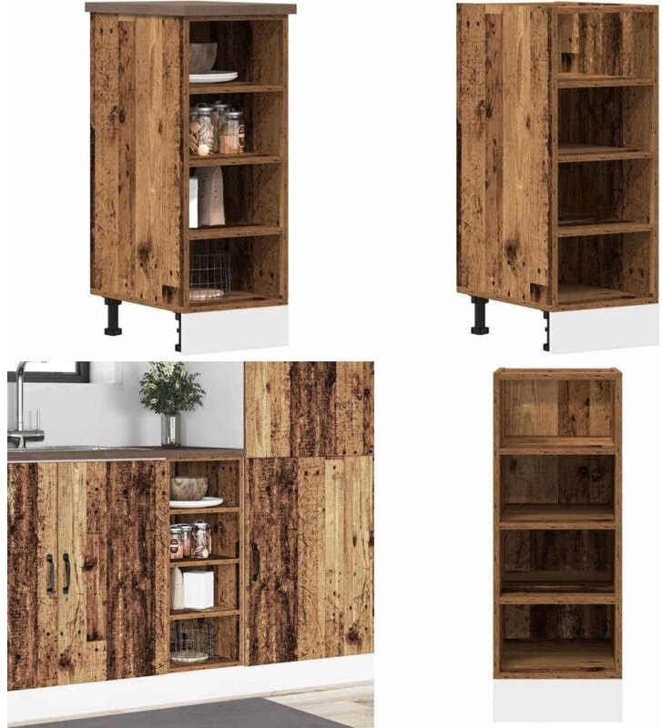 Unterschrank Altholz-Optik 30x44,5x81,5 cm Holzwerkstoff - Vidaxl