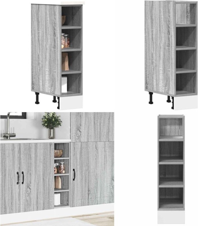 Unterschrank Grau Sonoma 20x44,5x81,5 cm Holzwerkstoff - Vidaxl