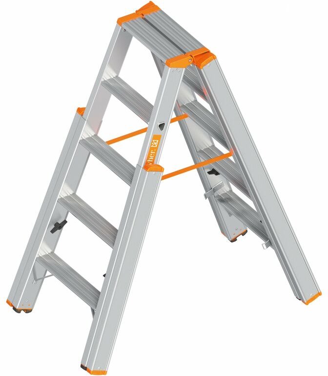 Layher Topic 1062 Treppenstehleiter mit 6 Stufen 2,95m AH