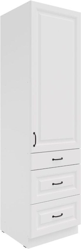 Küchen Preisbombe - Küchen Hochschrank 60 cm Stilo Weiss Küchenzeile Küchenblock mit Schubladen