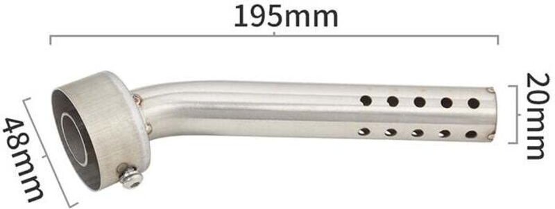 CHOYCLIT Motorrad 48mm Ellenbogen Auspuff Schalldämpfer Einsatz Schallwand Kann Biegen DB Killer Schalldämpfer