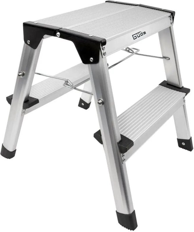 Aluminium Trittleiter gat 2S, 2-stufig,150 kg belastbar - Güde