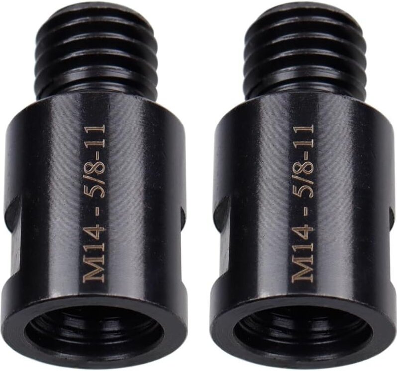 2 Stück Winkelschleifer-Adapter M14 Buchse auf 5/8-11 Stecker. Winkelschleifer-Dornadapter, Schnittstellenanschluss, Gew...