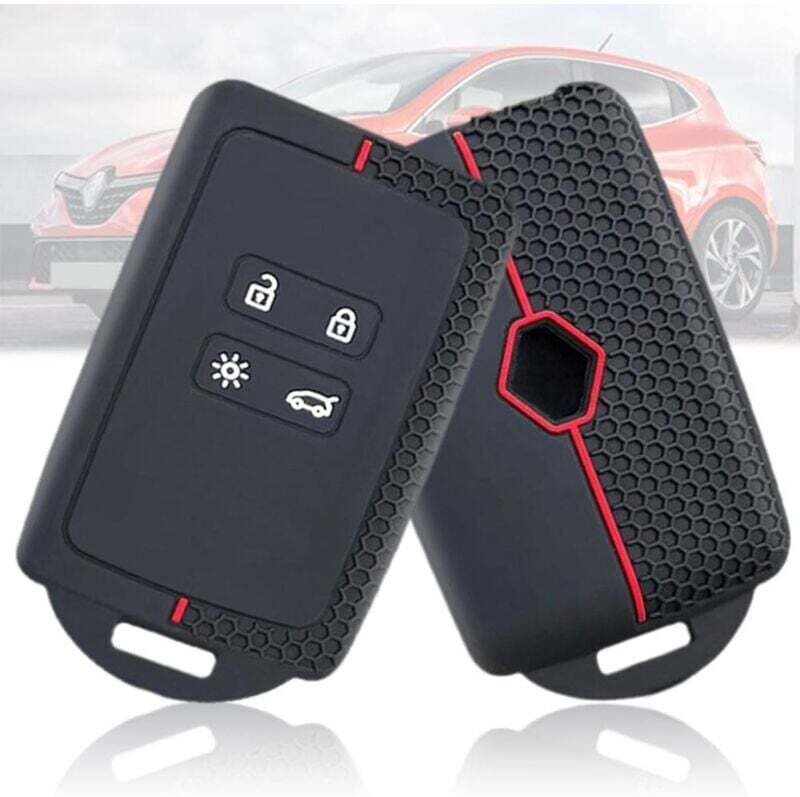 Autoschlüssel-Hülle für Renault Clio Megane Koleos Kadjar Kangoo Twingo Talisman Captur Espace Dacia Duster – Silikon – ...