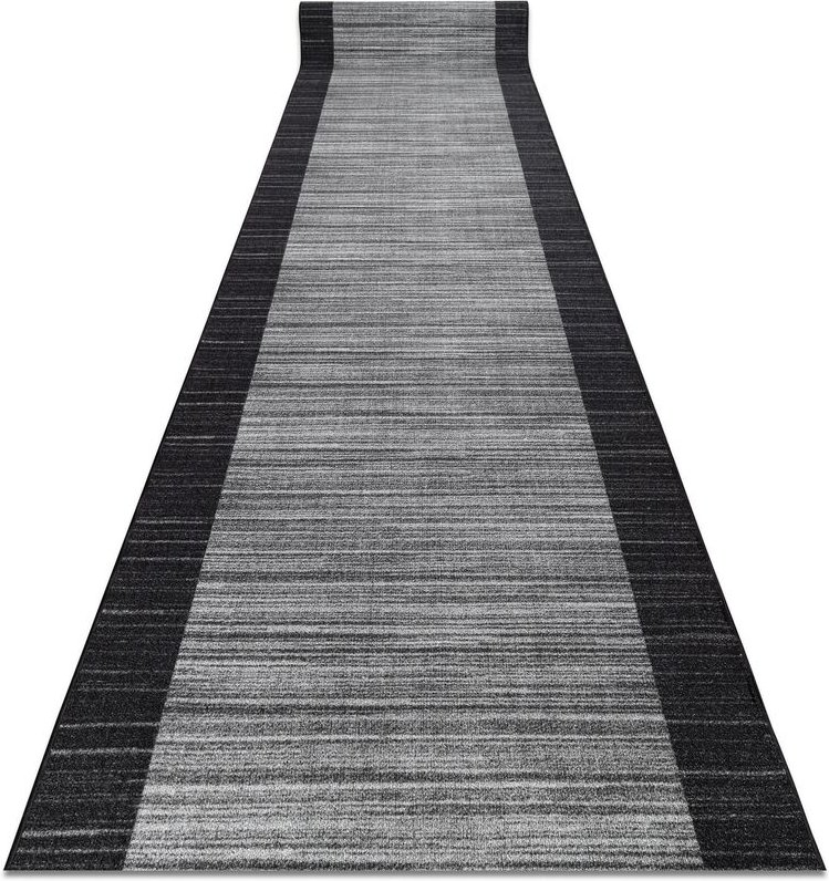 Läufer auf Gummi streifen 110 cm anthrazit grey 110x350 cm