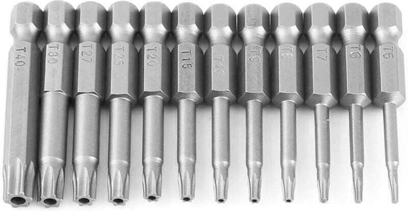 12-teiliges 1/4-Zoll-Sechskantschaft-T5-T40-Torx-Schraubendreher-Set, manipulationssicher, 6-Punkt-Stern-Schraubendreher...