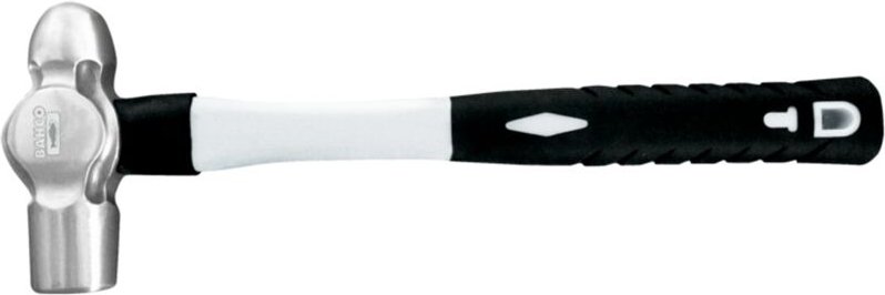 Edelstahl-Schlosserhammer mit Kugelpinne und Fiberglas-Griff, 680 g - Bahco