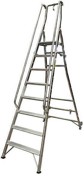 Matisère - Stehleiter 9 Stufen - Maximale Arbeitshöhe 3.98m - ES9NFA