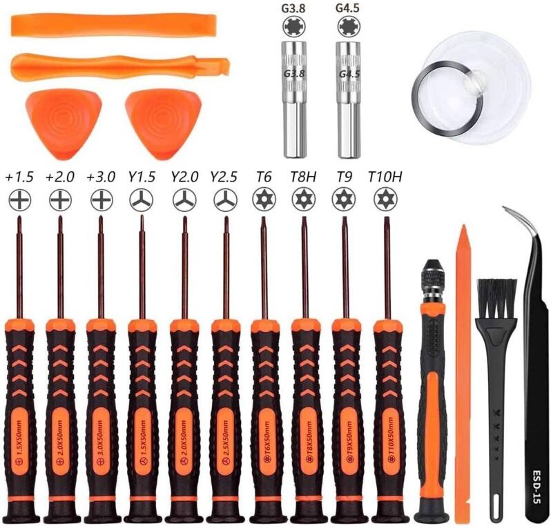 Professionelles Schraubendreher-Werkzeugset für Nintendo Switch, 21-in-1-Spielereparaturset mit Triwing für Nintendo Swi...