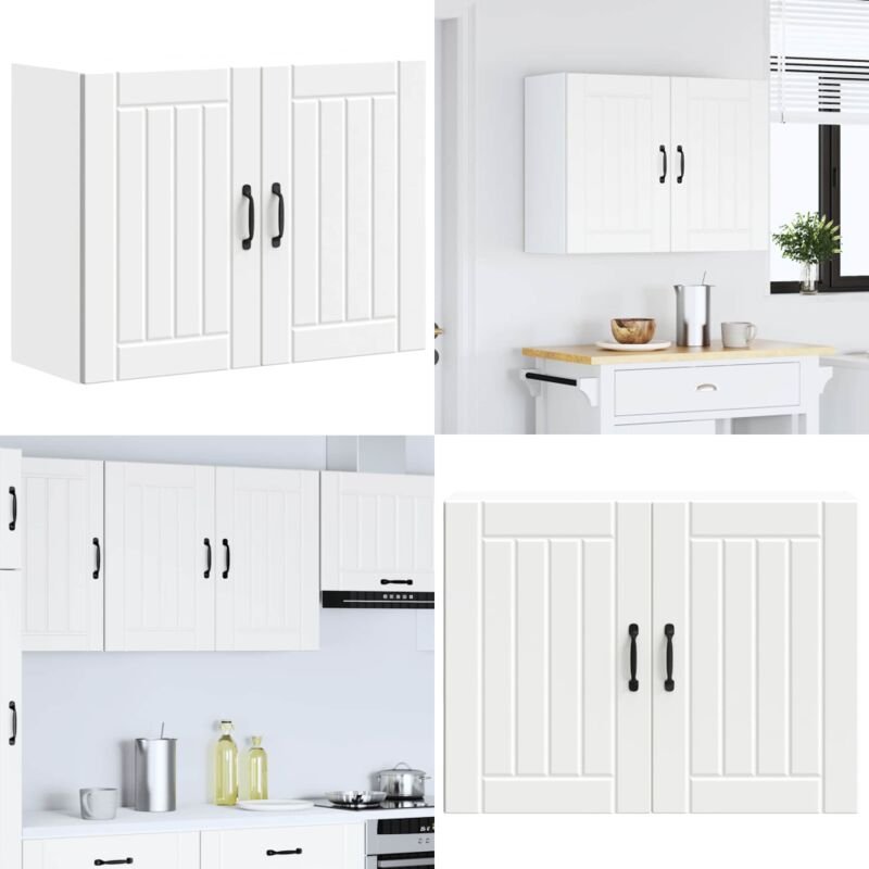 Küchen-Hängeschrank Lucca Weiß Holzwerkstoff - Vidaxl
