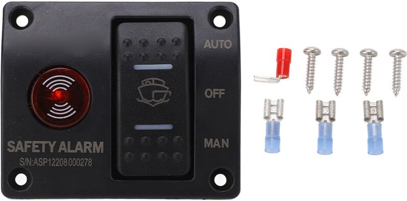 3 -Wege Bilge Pump Switch Panel Man Off Auto Float mit led -Licht für Schiffe und Yachts DC12V - Eosnow