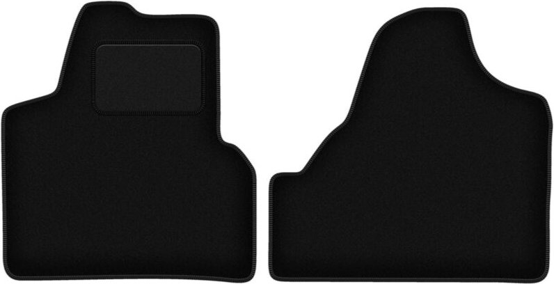 Schwarze Veloursmatten für: Citroen Jumpy II Kastenwagen (2007-2016)