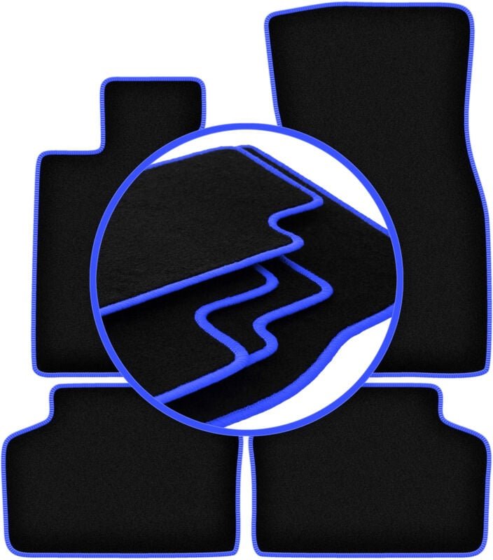 CARLUX-BLUE Autofußmatten für: BMW 7 G11 FL Limousine kurz (2019-)