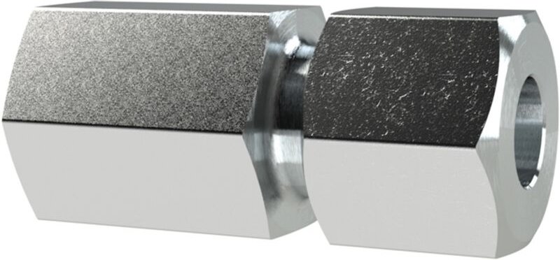 Ger. Aufschraubversch., M27x2,0i., Rohr-AØ 20, Stahl verzinkt - Riegler