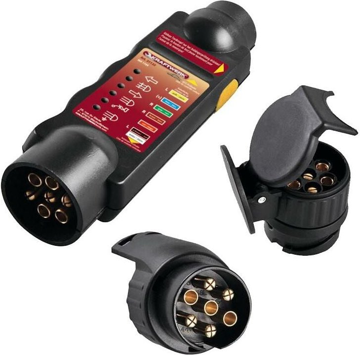 Prüfgerät für Anhängersteckd. 7/13 polig