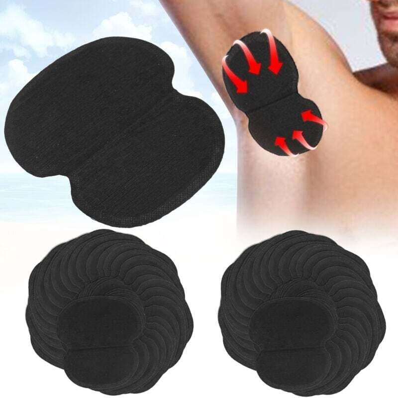 XVX - Achselschweißpads aus Vliesstoff für Kleidung, Achselschweißpads, Schwarz, 60 Stück