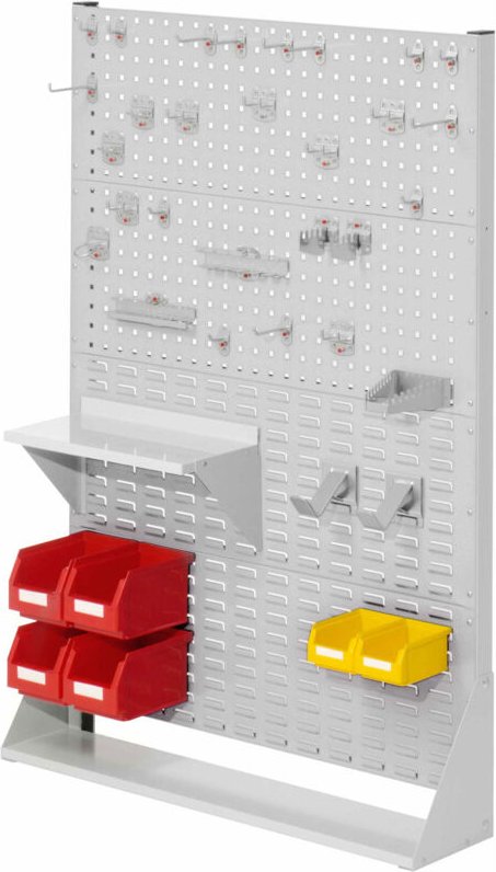 Kappes ®RasterPlan Stellwände einseitig Größe 4 - 2x Lochplatten 2x Schlitzplatten 1x Zubehörsortiment 37-teilig Lichtgr...