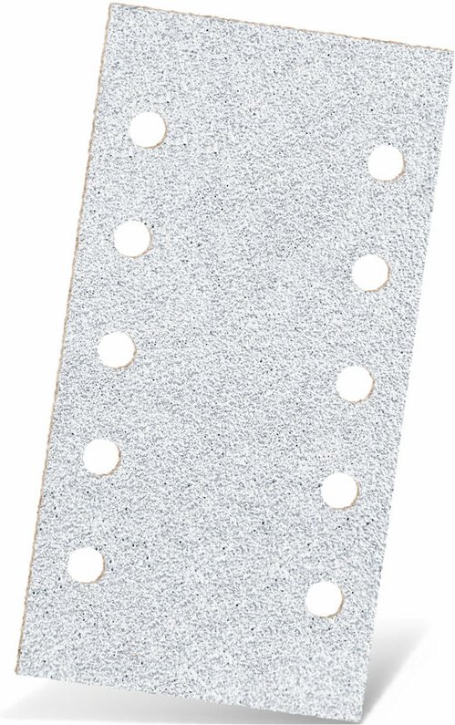 White Klett-Schleifblätter, 230 x 115 mm, 10-Loch, f. Schwingschleifer, Normalkorund (50 Stk.) K150 - Menzer