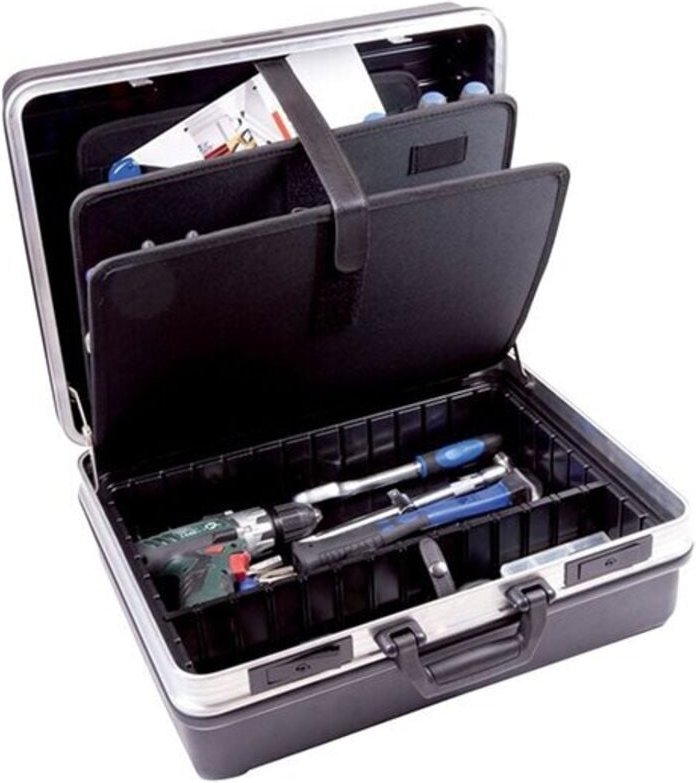 Werkzeugkoffer 440x315x200mm abs Tafel mit Taschen Fortis