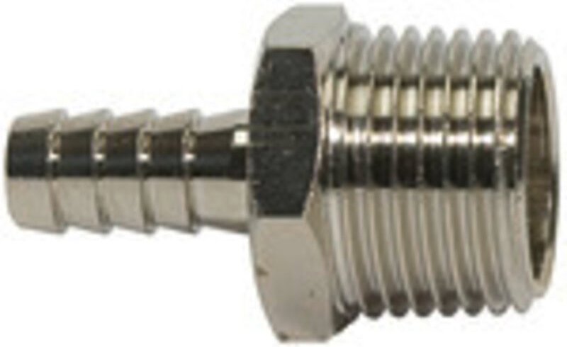 Riegler - Einschraubschlauchtülle »value line«, r 1/4, lw 9, ms vern.