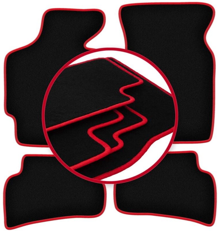 CARLUX-RED Autofußmatten für: Ford Probe MK1 Coupé (1988-1992)