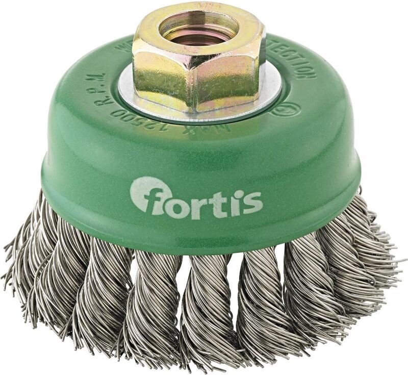 Topfbürste Edelstahl 65 mm gezopft - Fortis