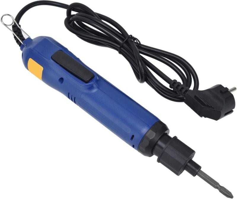 Elektro Schrauber Hands Ch Rauber Gerader Schaft Verstellbarer Drehmoment-Elektro Schrauber Blau mit Bit EU-Stecker 220V...