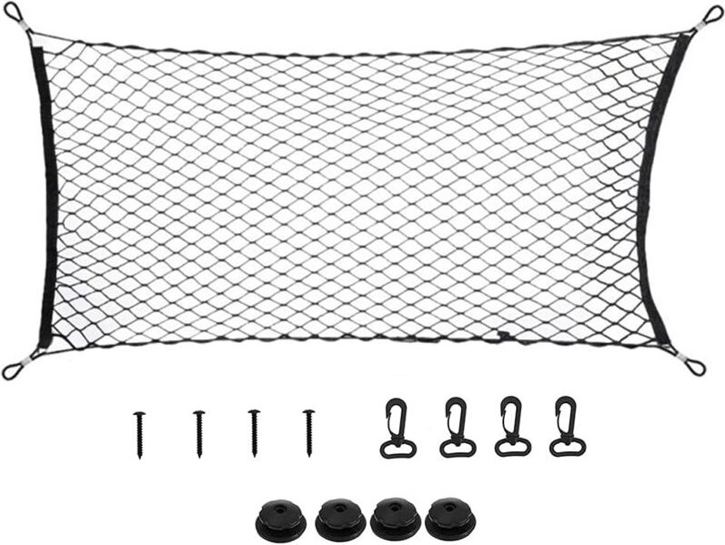 Memkey - Universelles Auto-Aufbewahrungsnetz, Gepäckaufbewahrungsnetz, Kofferraumnetz, Autozubehörnetz, Kindergepäcknetz...
