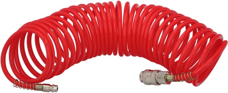 Manguera Espiral Aire Comprimido 15 Metros Adaptador Rápido.