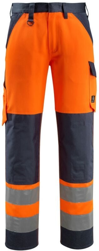 Warnschutzhose Maitland safe light 15979-948-14010 Gr. 46 hi-vis orange/schwarzblau - Mascot
