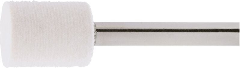 Lukas - erzett Polierstift P3ZY Zylinderform 12x20 mm Schaft 6 mm Filz für Polierpaste, superhart
