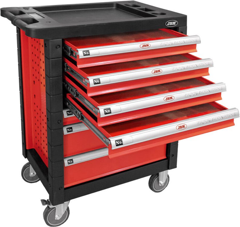Werkzeugwagen 7 schubladen rot - leer JBM 53762