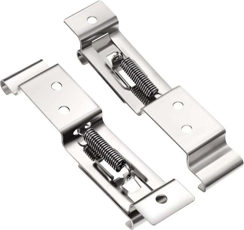 Anhänger-Kennzeichenklammern, 2 Kennzeichenhalter aus Edelstahl mit Feder, Auto-Kennzeichenklammern, 4,25 Zoll tief—