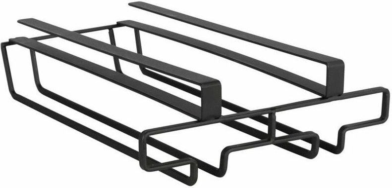 Schrankeinsatz Gläserhalter für 6 Gläser, für 6 Gläser, Schwarz, Metall schwarz - schwarz - Wenko